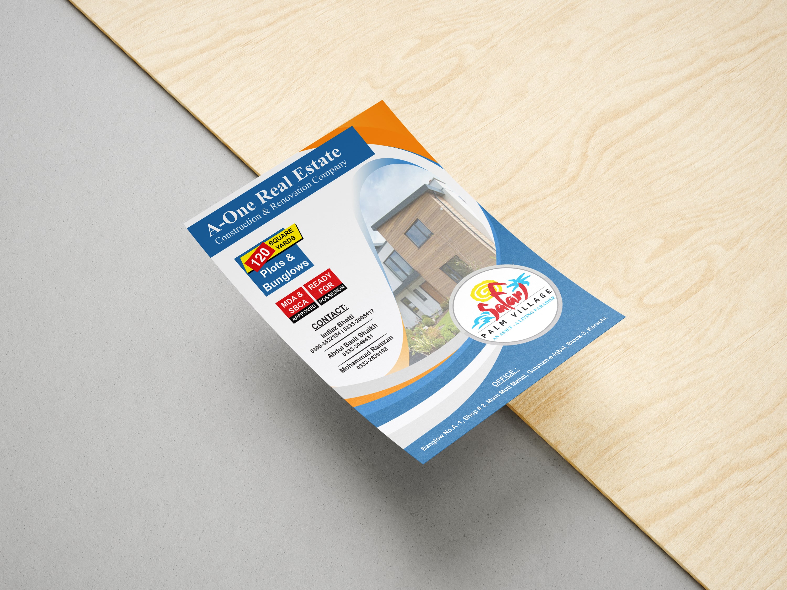 A5 modern flyer design Riyadh marketing