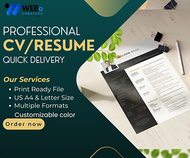 Elegant Resume Design Service, CV designs, CV writing in Riyadh For Gain Job
